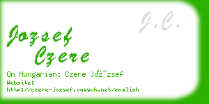 jozsef czere business card